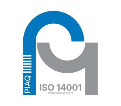 PIAQ-Logo ISO 14001 für Umweltmanagement